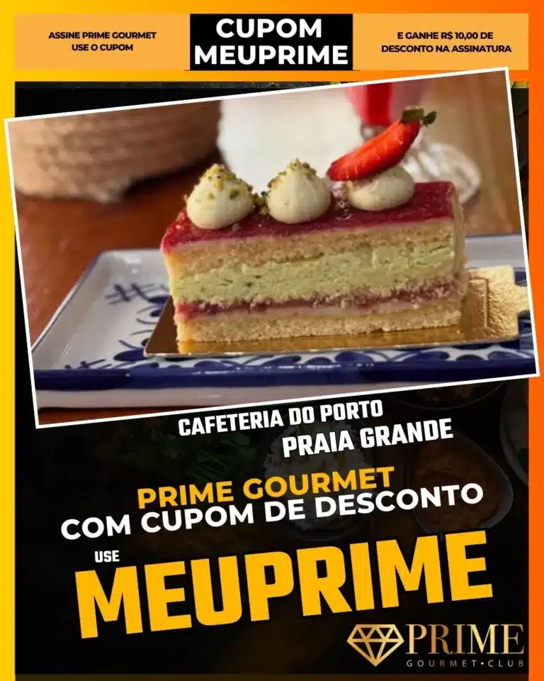 Cafeteria do Porto Praia Grande,Café Gelado PG,Lanche da Tarde,Prime Gourmet Desconto,Cafeteria Aconchegante,Onde comer quiche PG,Cupom MEUPRIME,Portinho Praia Grande