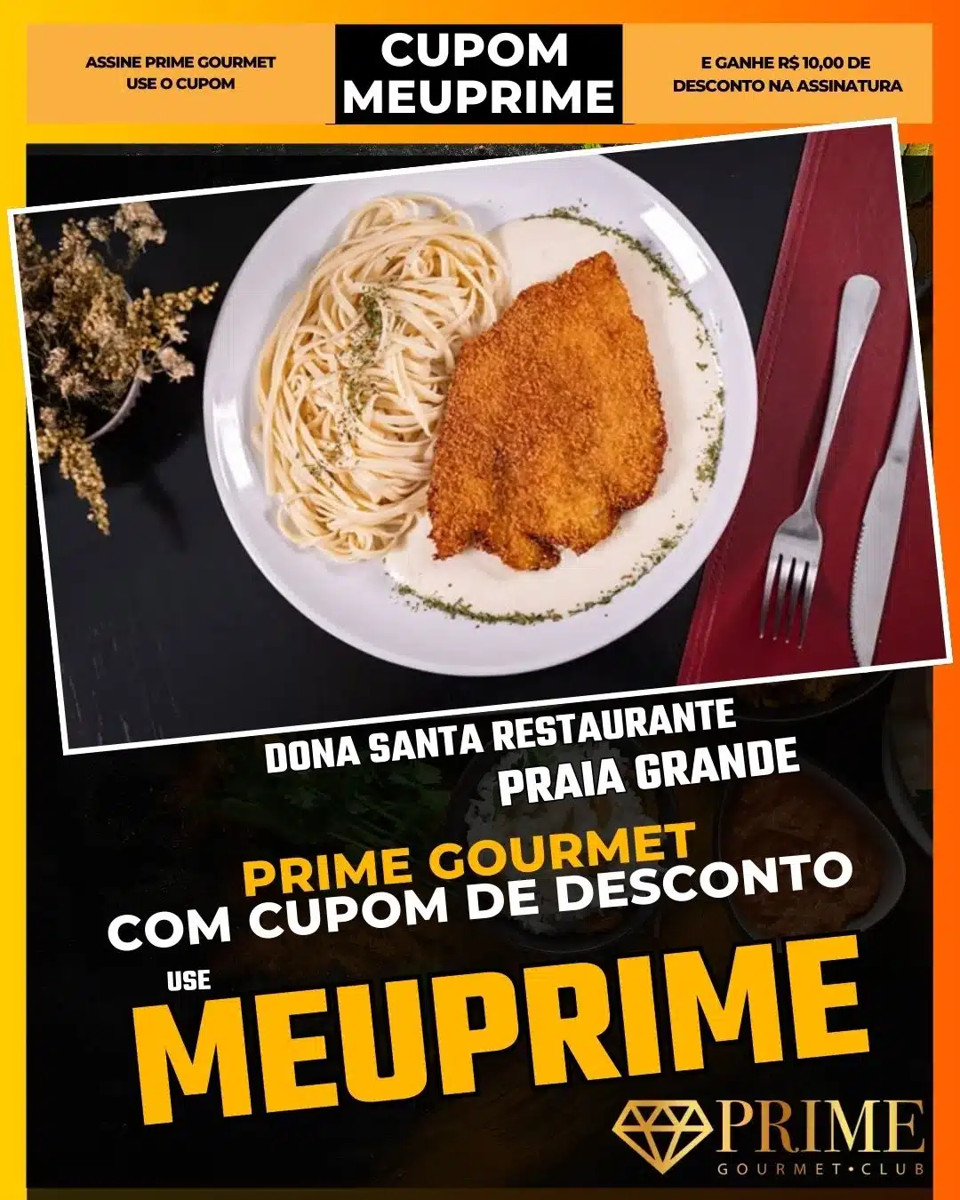 prime gourmet praia grande sp cupom meuprime dona santa restaurante