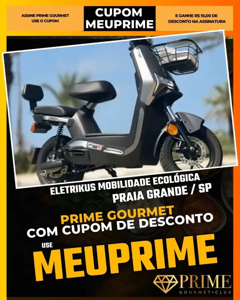prime gourmet praia grande sp cupom meuprime eletrikus mobilidade ecológica