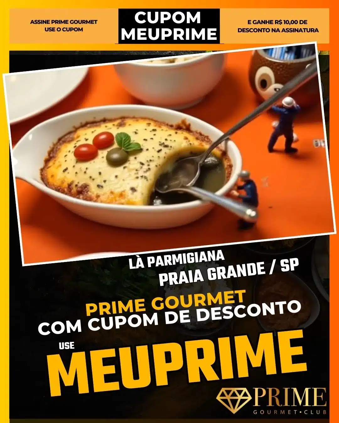 prime gourmet praia grande sp cupom meuprime là parmigiana