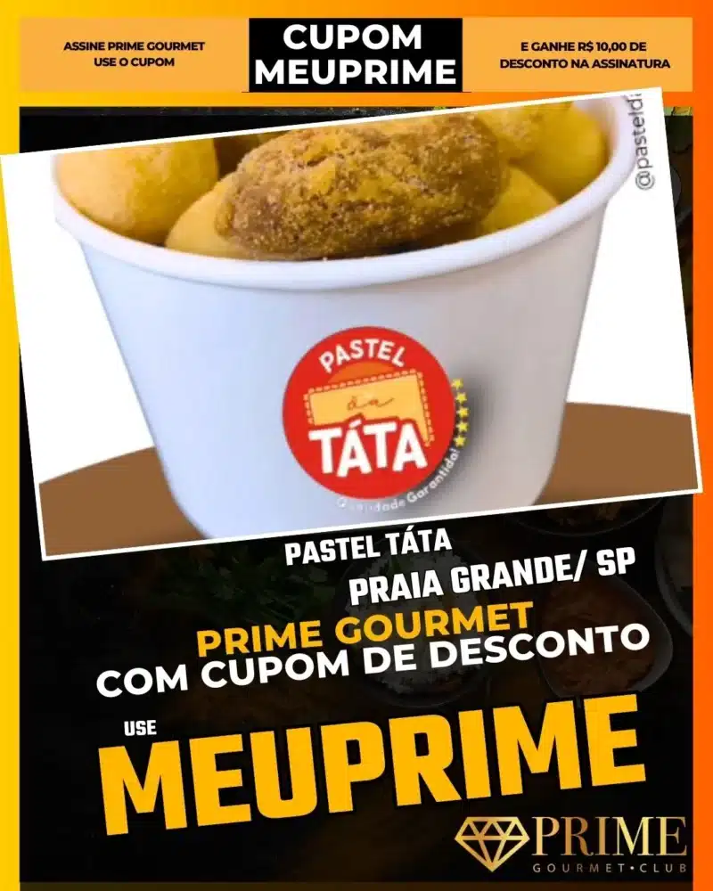 prime gourmet praia grande sp cupom meuprime pastel táta