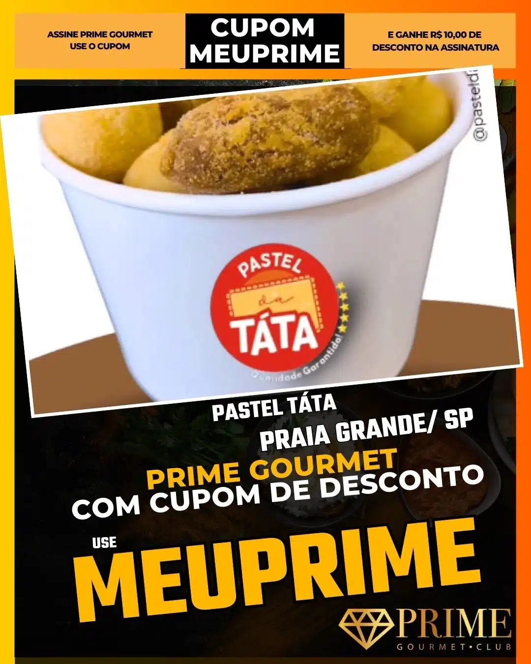 prime gourmet praia grande sp cupom meuprime pastel táta