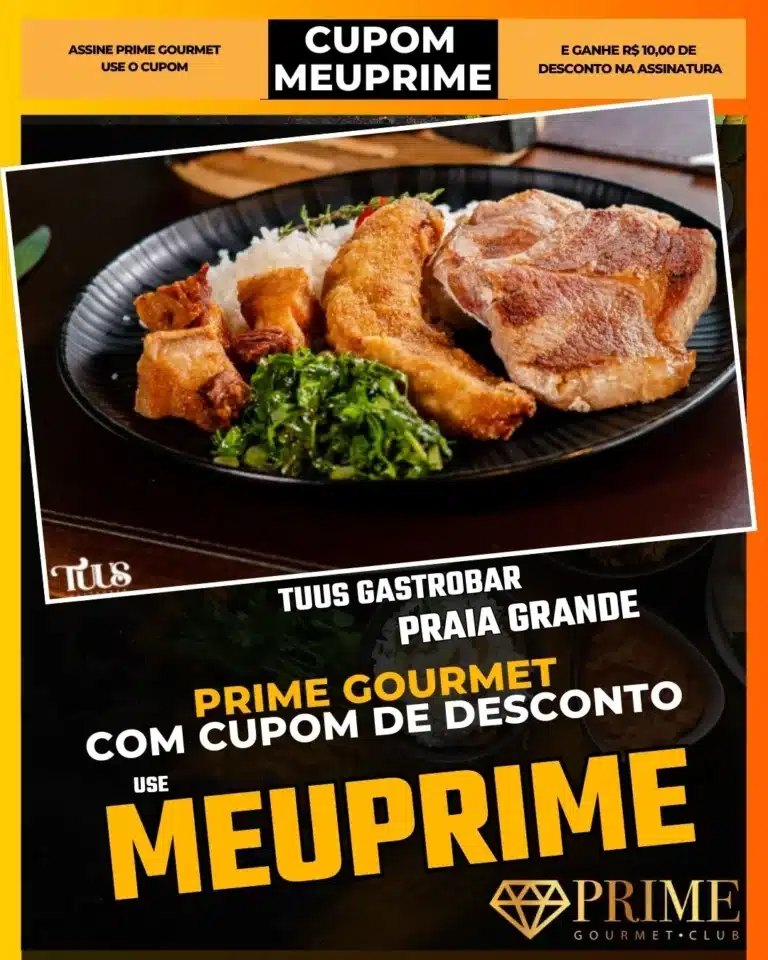 Tuus Gastrobar,Bar Canto do Forte,Prime Gourmet Praia Grande,Drinks Praia Grande,Onde beber Praia Grande,Restaurante Romântico PG,Cupom MEUPRIME,Gastrobar Baixada Santista