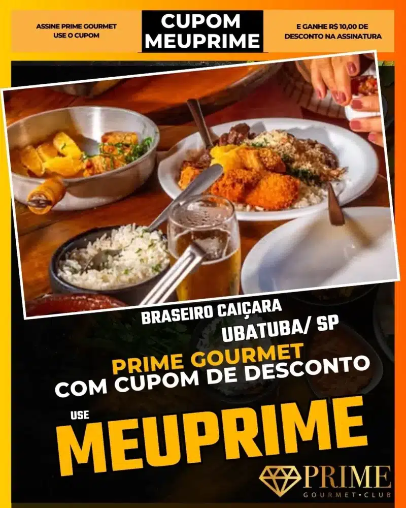 prime gourmet ubatuba sp cupom meuprime braseiro caiçara