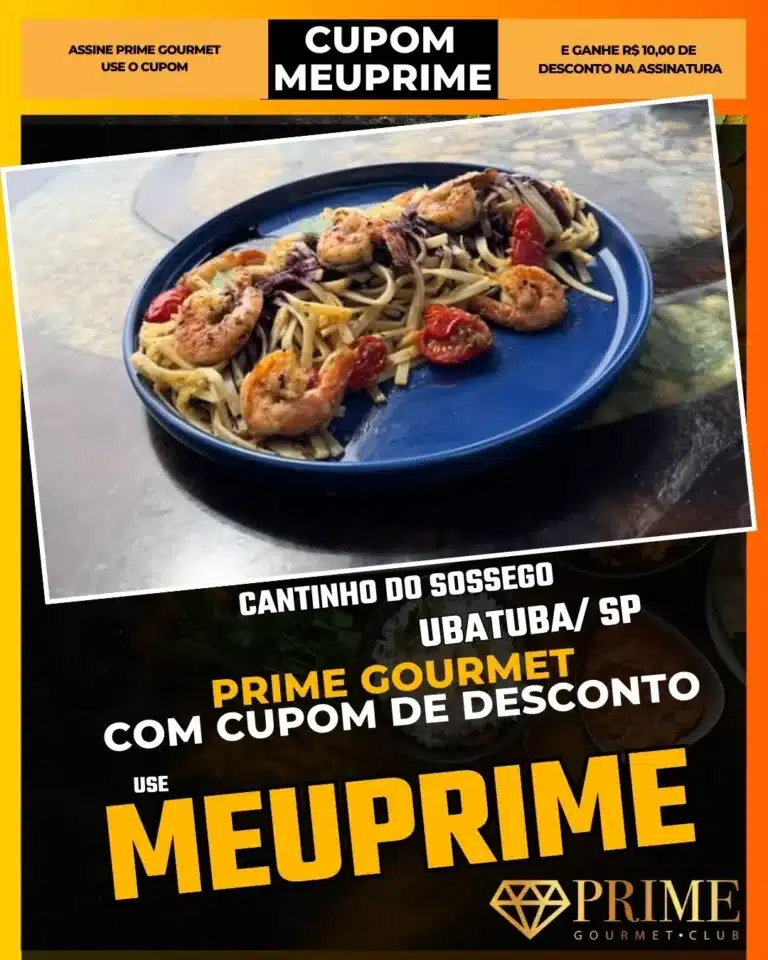 Cantinho do Sossego Ubatuba,Restaurante Familiar Ubatuba,Almoço Tranquilo,Prime Gourmet Desconto,Peixe Fresco,Onde comer sem fila,Cupom MEUPRIME,Gastronomia Caiçara