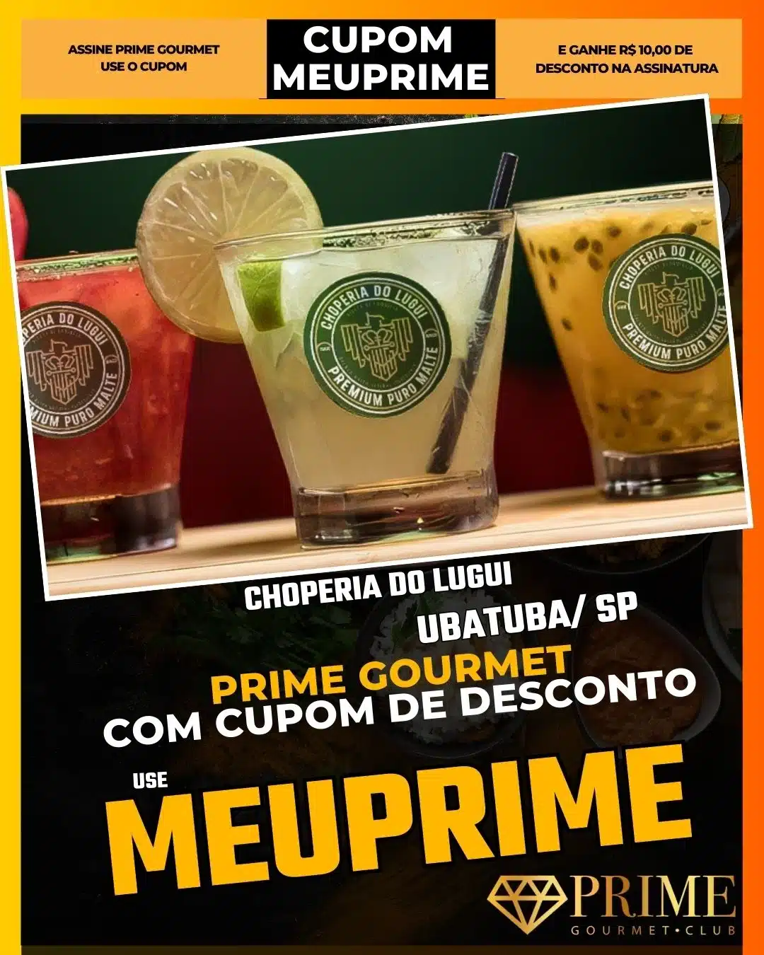 prime gourmet ubatuba sp cupom meuprime choperia do lugui