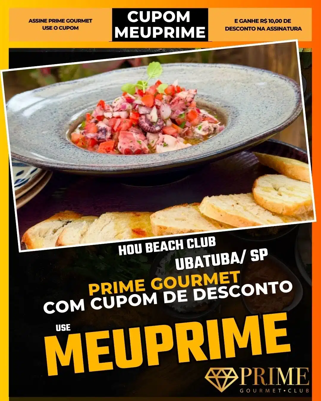 prime gourmet ubatuba sp cupom meuprime hou beach club