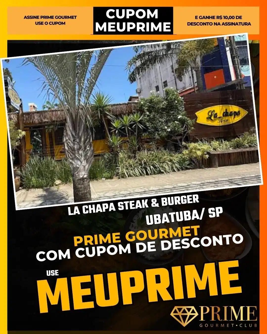 prime gourmet ubatuba sp cupom meuprime la chapa steak & burger