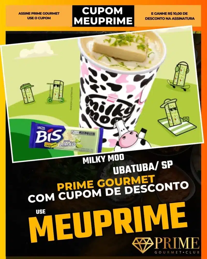 prime gourmet ubatuba sp cupom meuprime milky moo