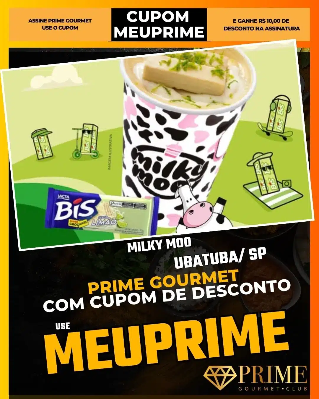 prime gourmet ubatuba sp cupom meuprime milky moo
