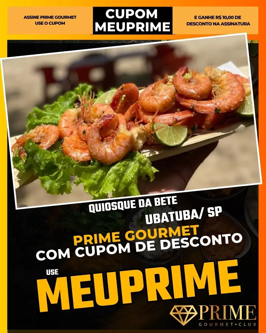prime gourmet ubatuba sp cupom meuprime quiosque da bete