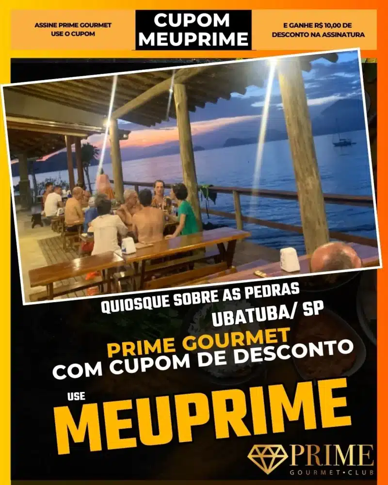 prime gourmet ubatuba sp cupom meuprime quiosque sobre as pedras