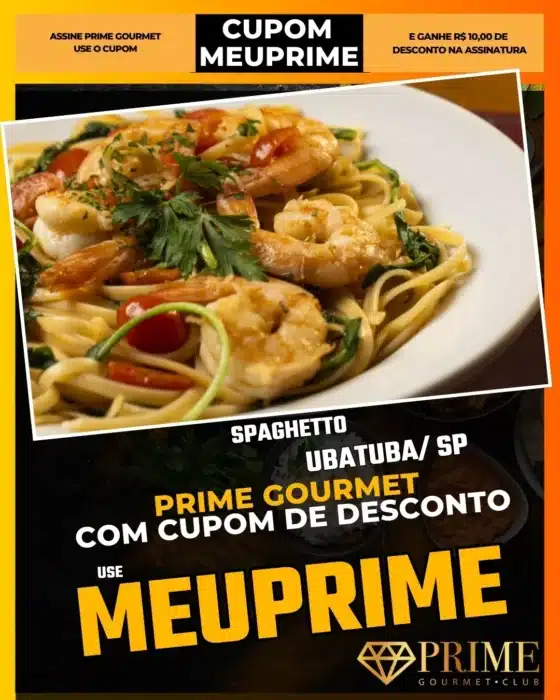 prime gourmet ubatuba sp cupom meuprime spaghetto