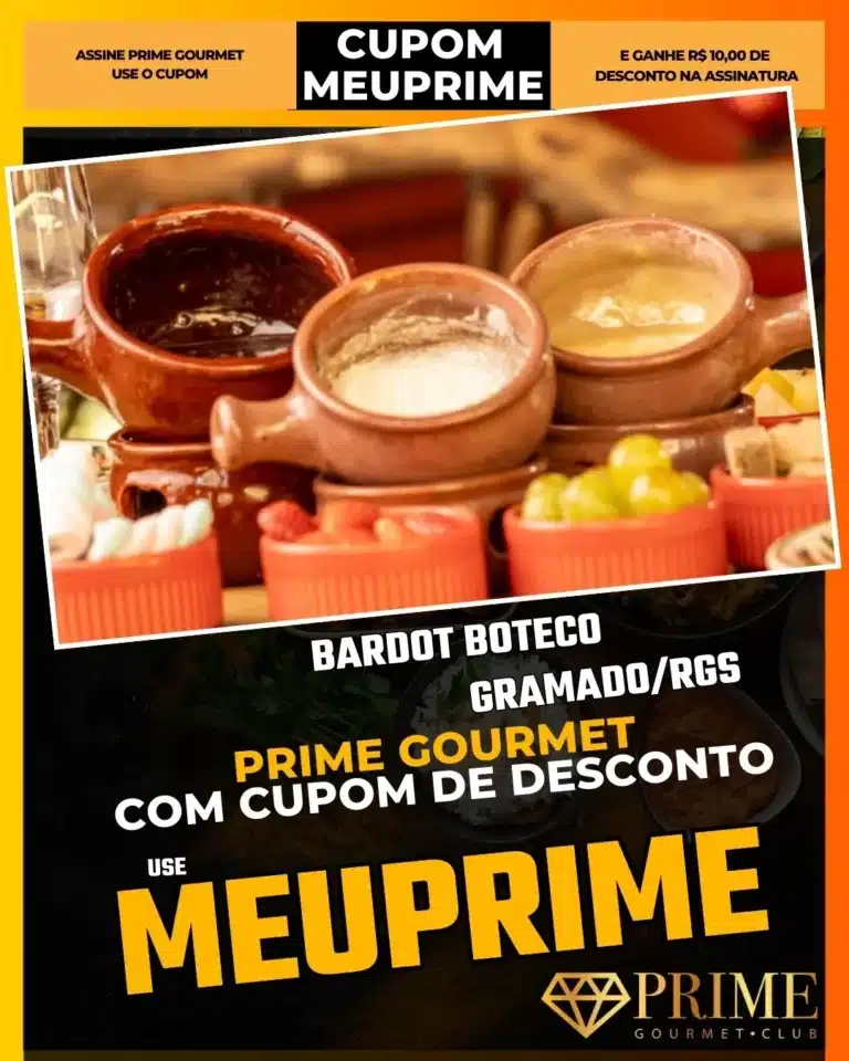 Bardot Boteco Gramado,Barzinho Gramado,Prime Gourmet Desconto,Petiscos Gourmet,Drinks Criativos,Cupom MEUPRIME,Onde beber em Gramado,Happy Hour