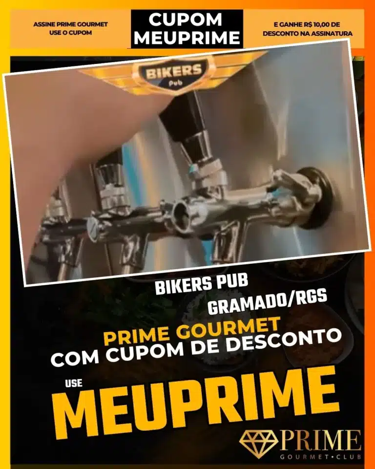 Bikers Pub Gramado,Bar de Rock Gramado,Prime Gourmet Desconto,Happy Hour Motos,Cerveja Artesanal,Cupom MEUPRIME,Música ao Vivo,Pub Temático
