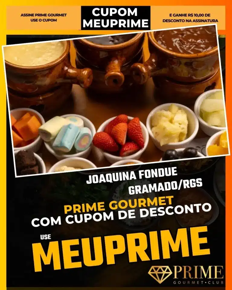 Joaquina Fondue Gramado,Restaurante Lago Joaquina,Prime Gourmet Desconto,Jantar Natal Luz,Sequência de Fondue,Cupom MEUPRIME,Vista Panorâmica,Restaurante Romântico