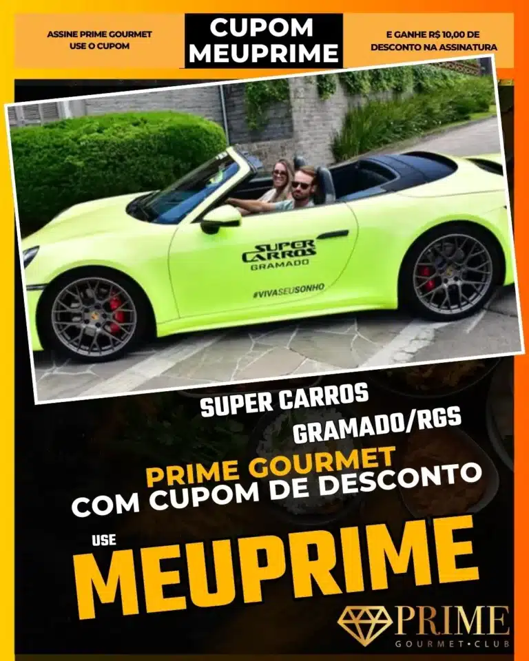 Super Carros Gramado,Aluguel Ferrari Gramado,Prime Gourmet Desconto,Museu de Carros Esportivos,Drive Experience,Cupom MEUPRIME,Lamborghini Gramado,Turismo Aventura