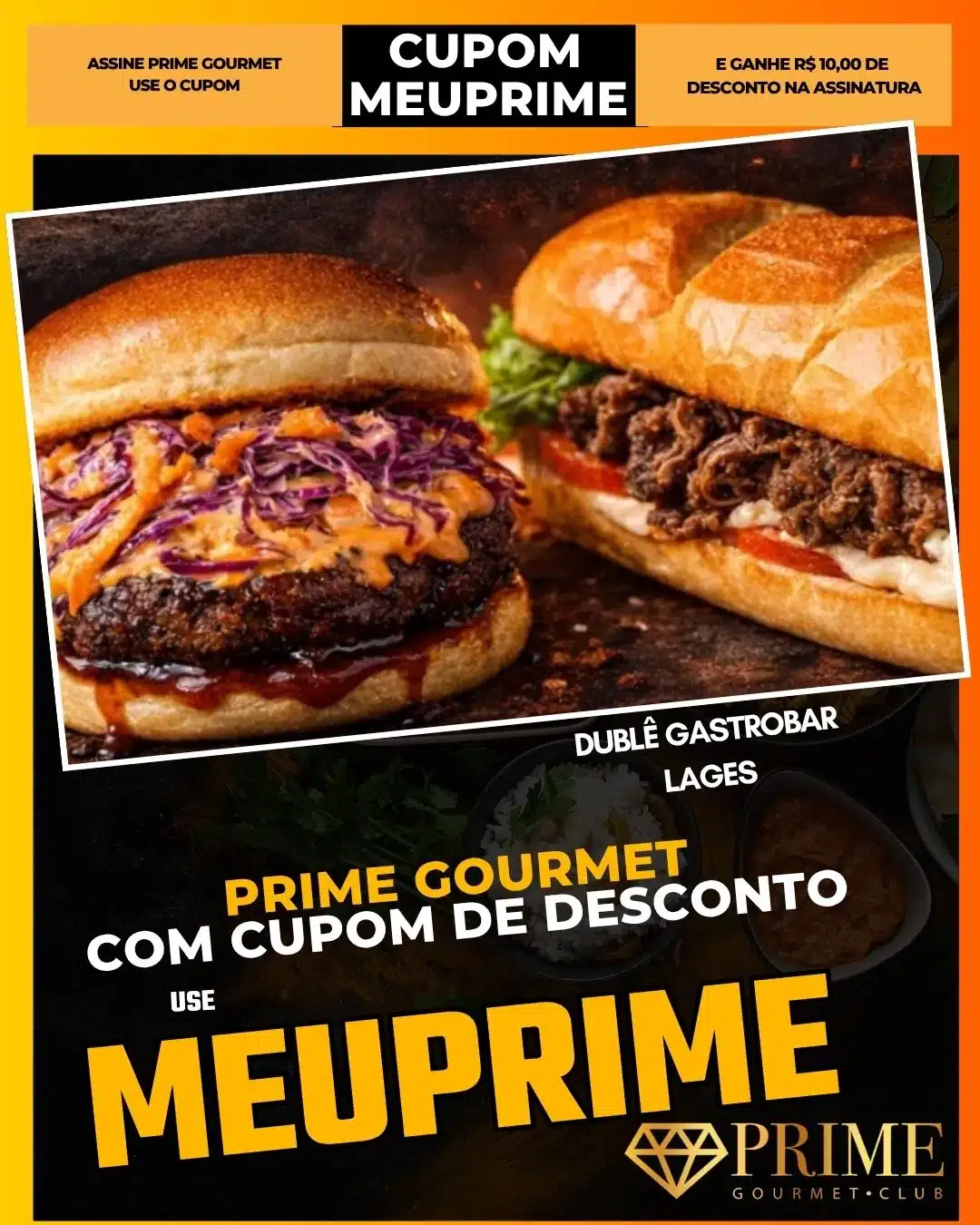 Hambúrgueres gourmet com cupom de desconto