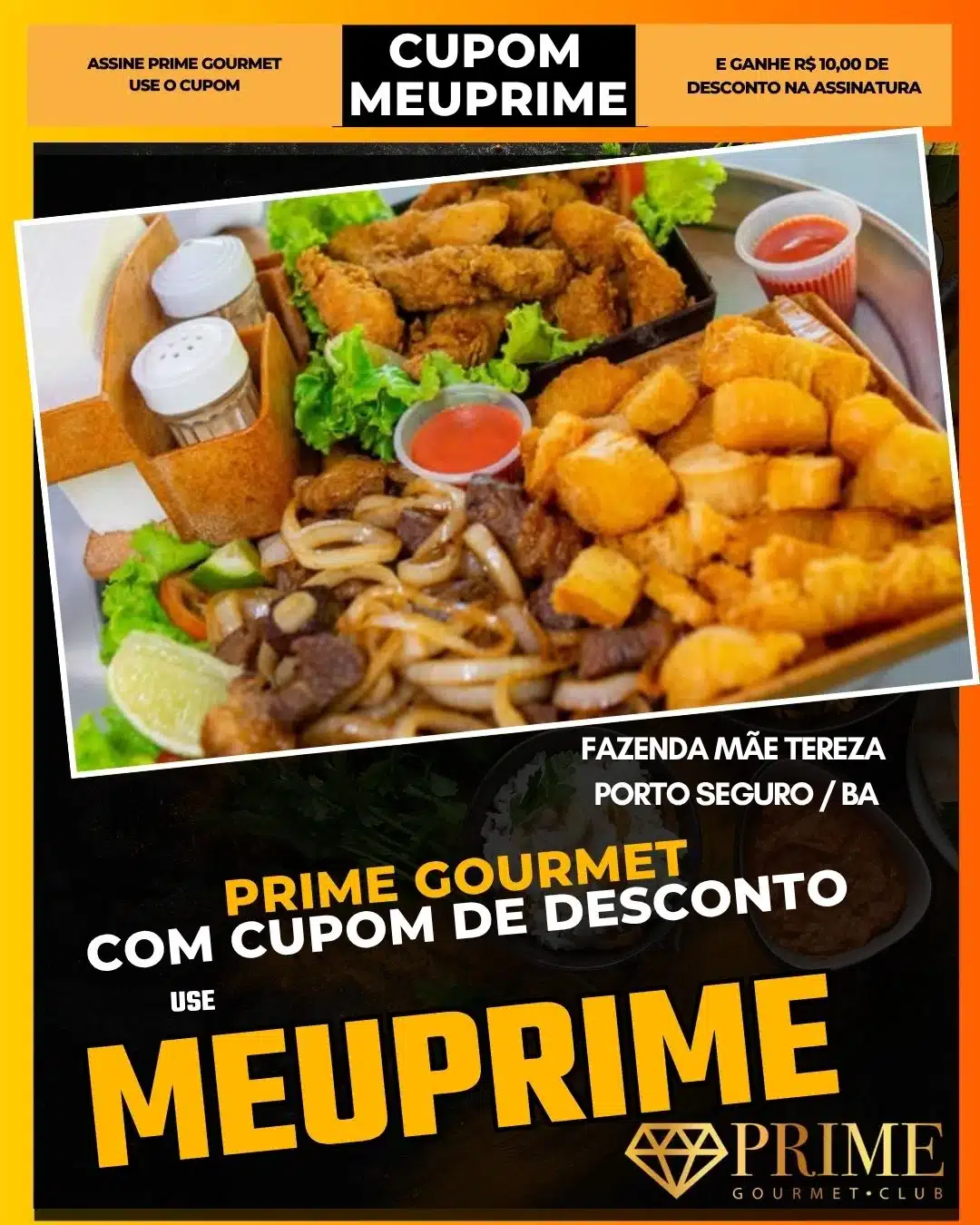 prime gourmet cupom meuprime porto seguro fazenda mãe tereza