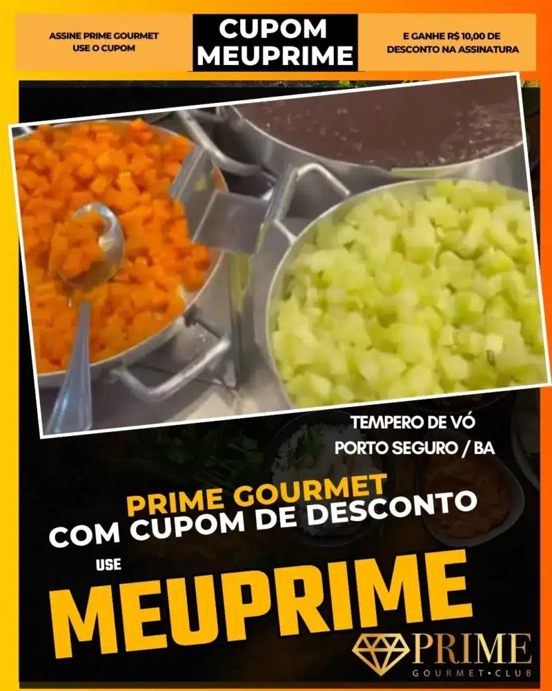 prime gourmet cupom meuprime porto seguro tempero de vó
