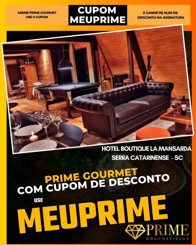 prime gourmet cupom meuprime serra catarinense hotel boutique la mansarda