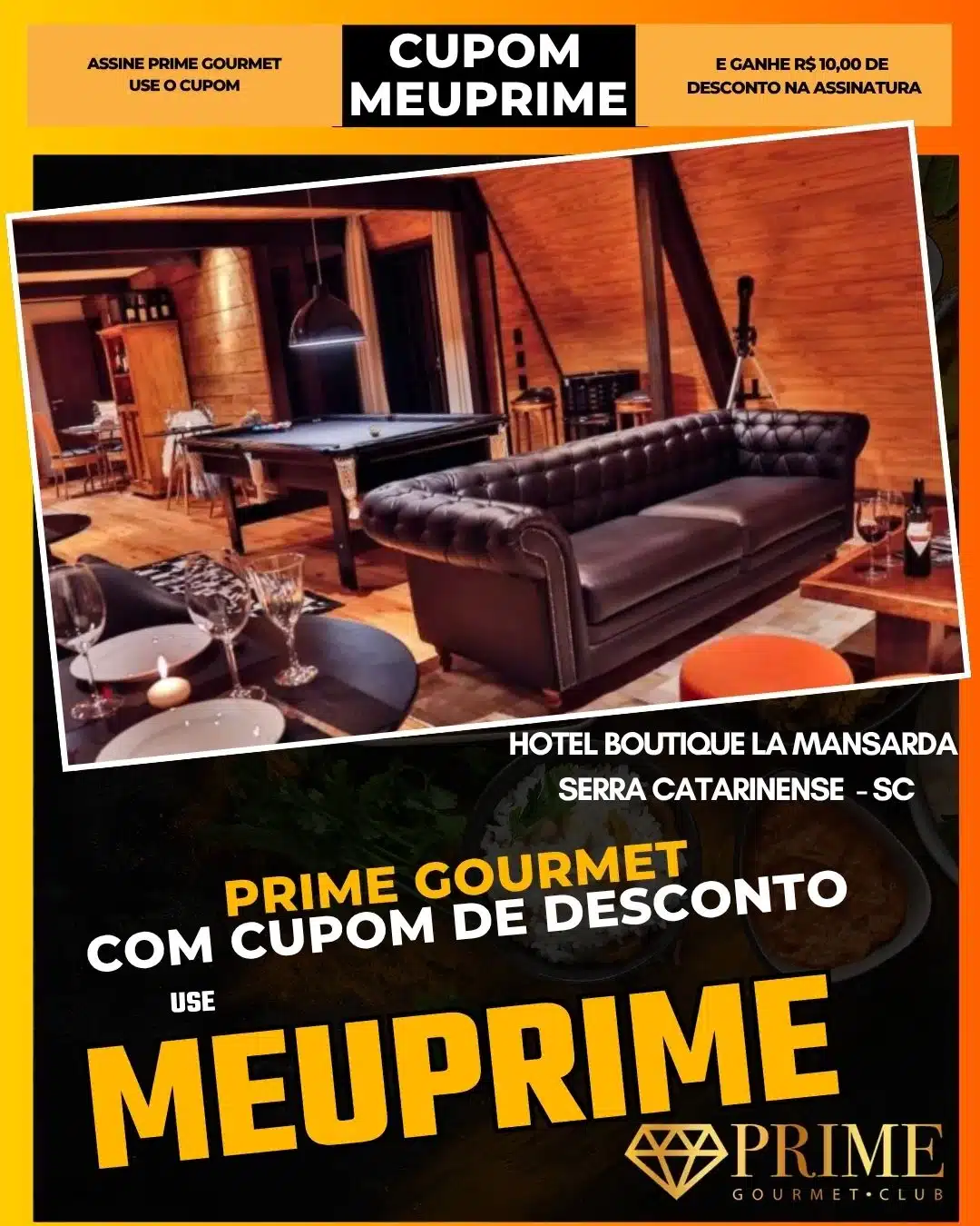 prime gourmet cupom meuprime serra catarinense hotel boutique la mansarda