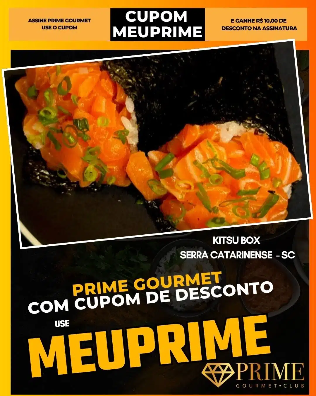 prime gourmet cupom meuprime serra catarinense kitsu box