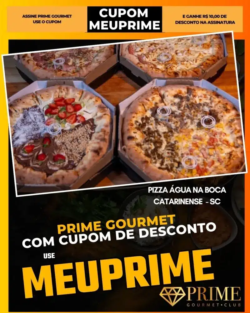prime gourmet cupom meuprime serra catarinense pizza Água na boca