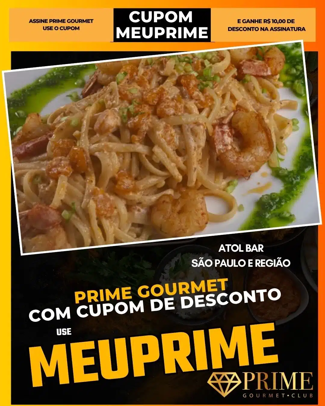 prime gourmet cupom meuprime são paulo atol bar