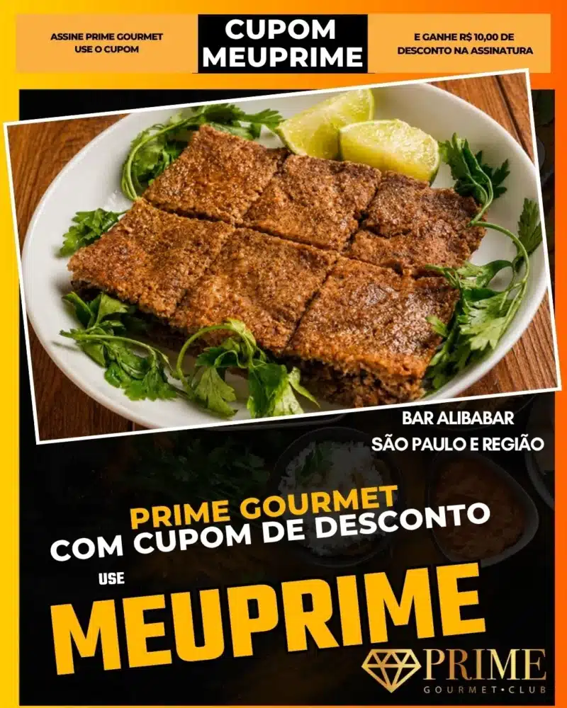 prime gourmet cupom meuprime são paulo bar alibabar