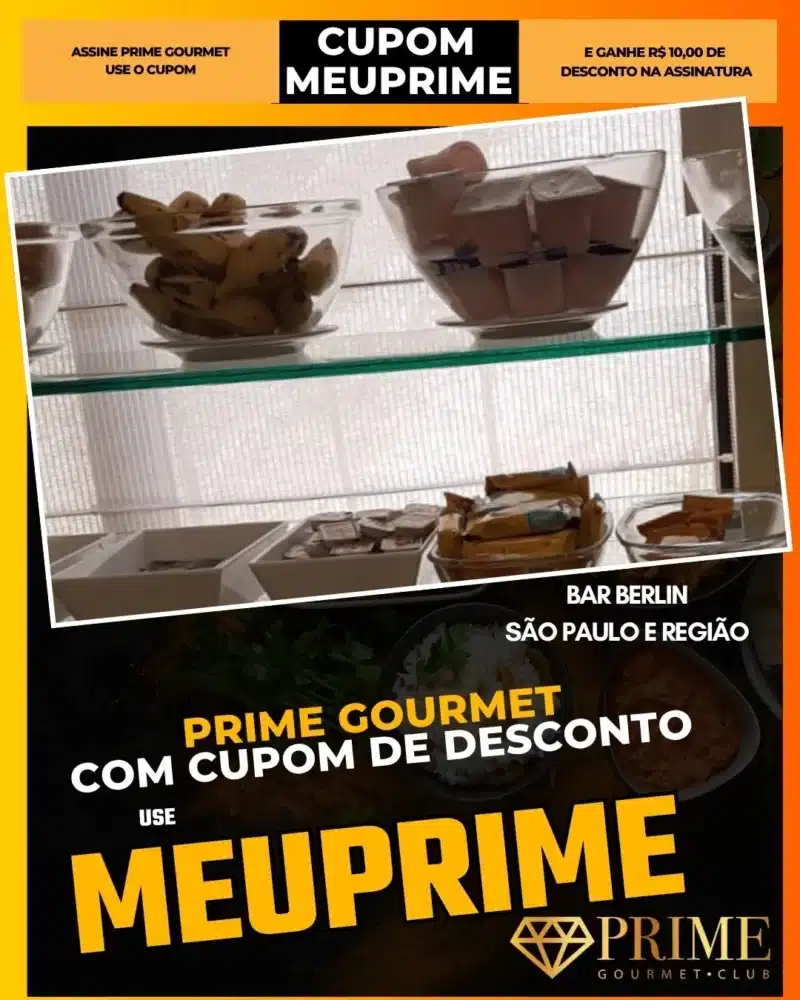 prime gourmet cupom meuprime são paulo bar berlin