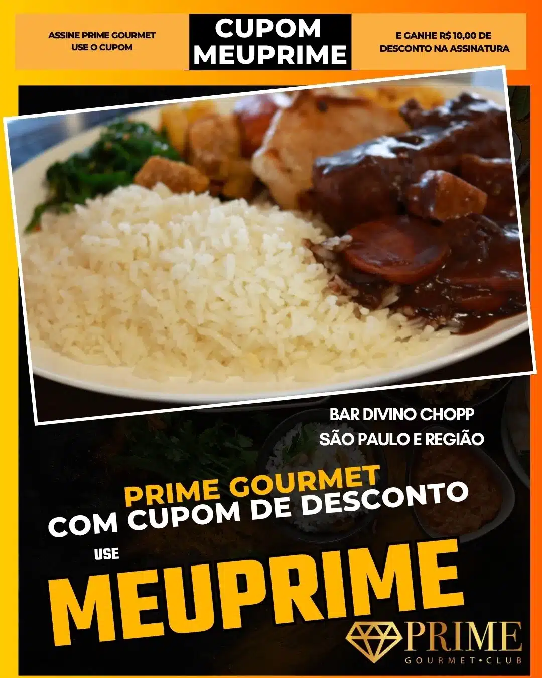 prime gourmet cupom meuprime são paulo bar divino chopp