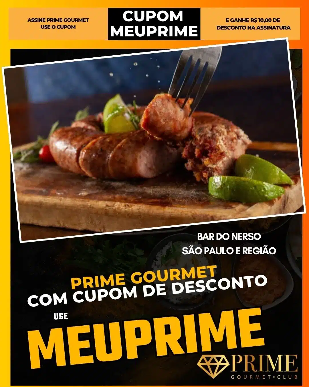 prime gourmet cupom meuprime são paulo bar do nerso