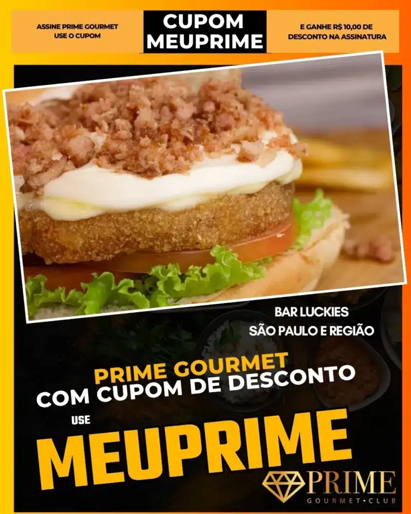 prime gourmet cupom meuprime são paulo bar luckies