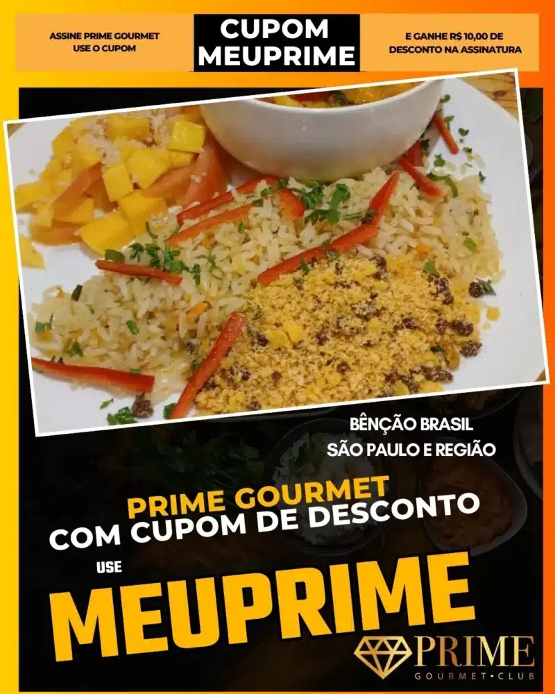 prime gourmet cupom meuprime são paulo bênção brasil