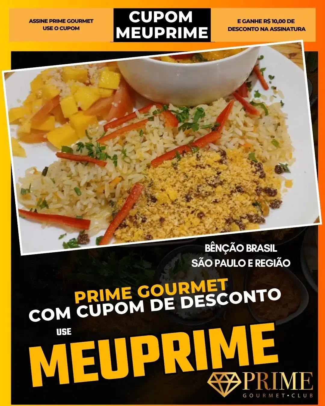 prime gourmet cupom meuprime são paulo bênção brasil