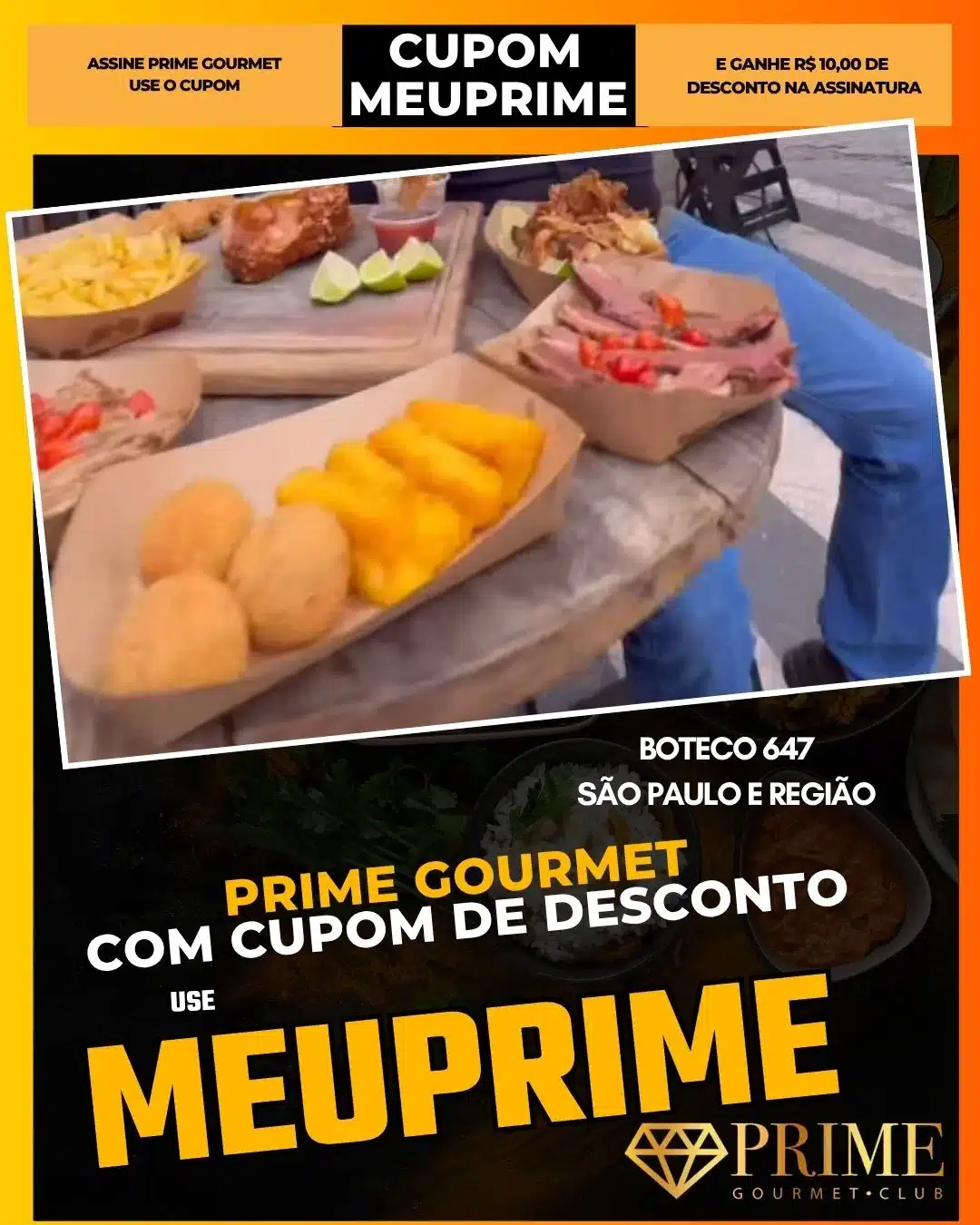 prime gourmet cupom meuprime são paulo boteco 647