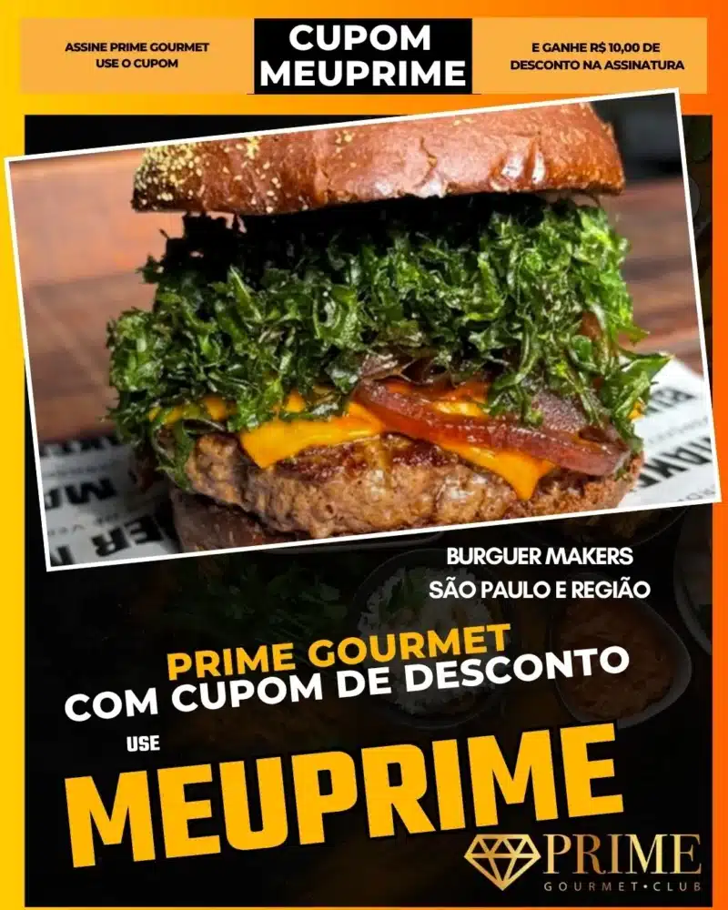 prime gourmet cupom meuprime são paulo burguer makers