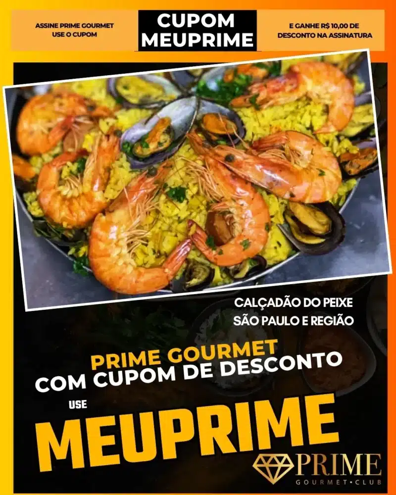 prime gourmet cupom meuprime são paulo calçadão do peixe