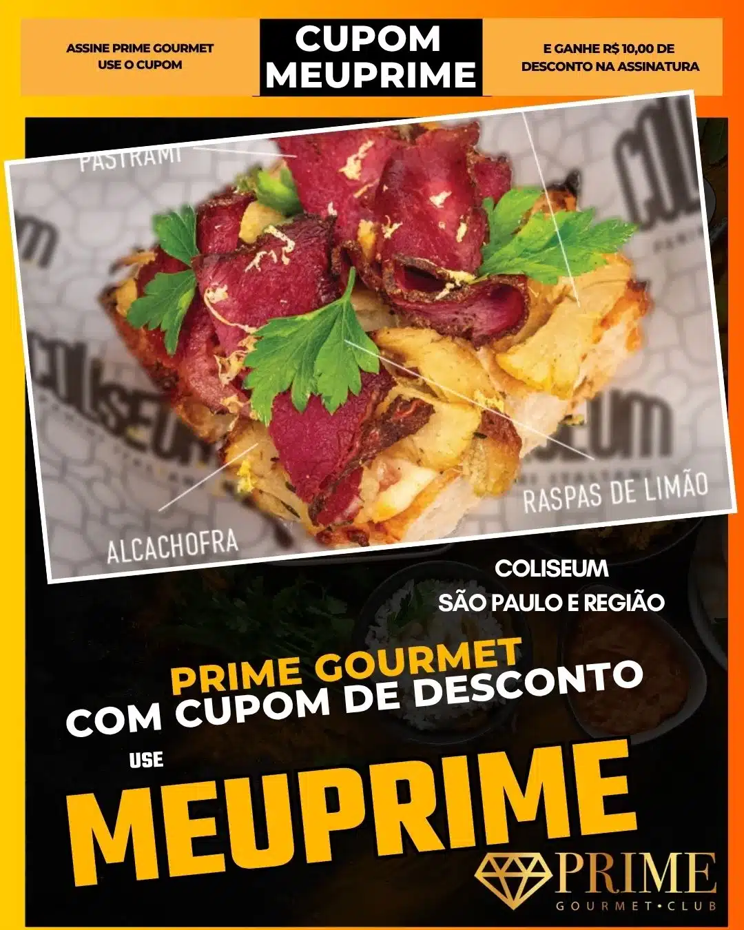 prime gourmet cupom meuprime são paulo coliseum