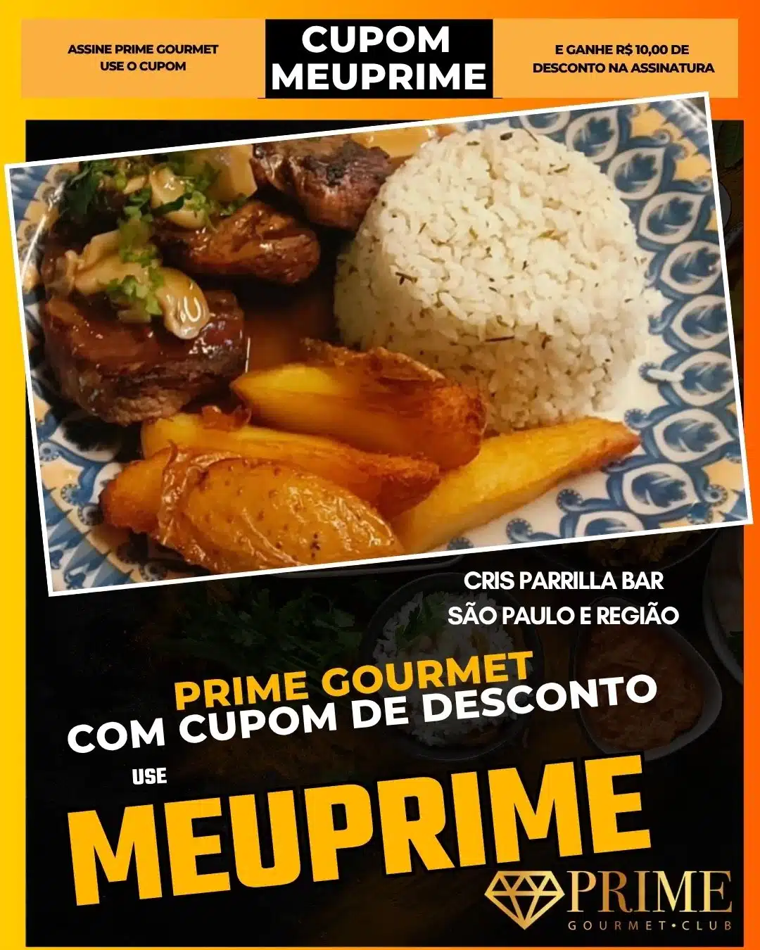 prime gourmet cupom meuprime são paulo cris parrilla bar