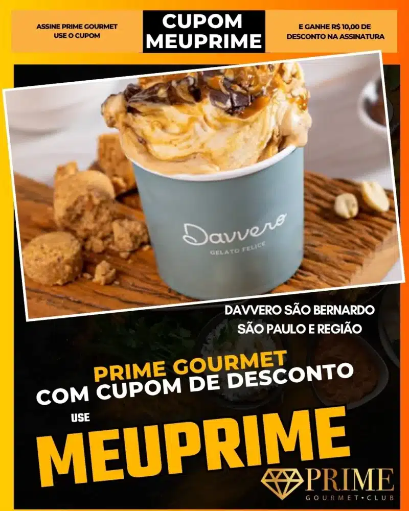 prime gourmet cupom meuprime são paulo davvero são bernardo