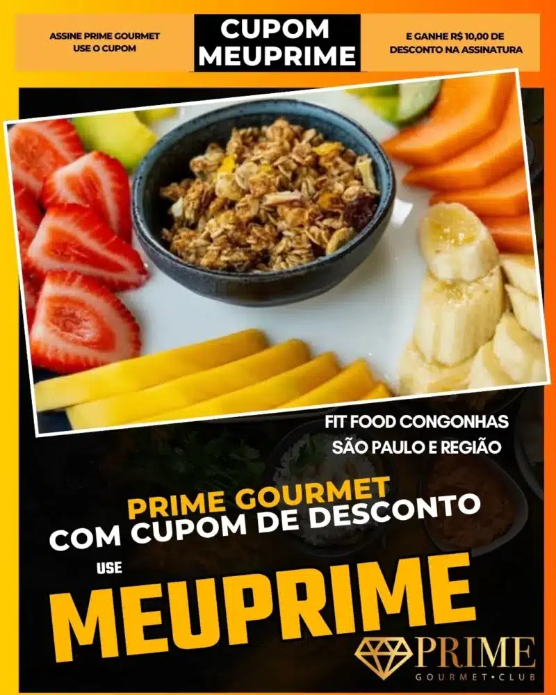 prime gourmet cupom meuprime são paulo fit food congonhas