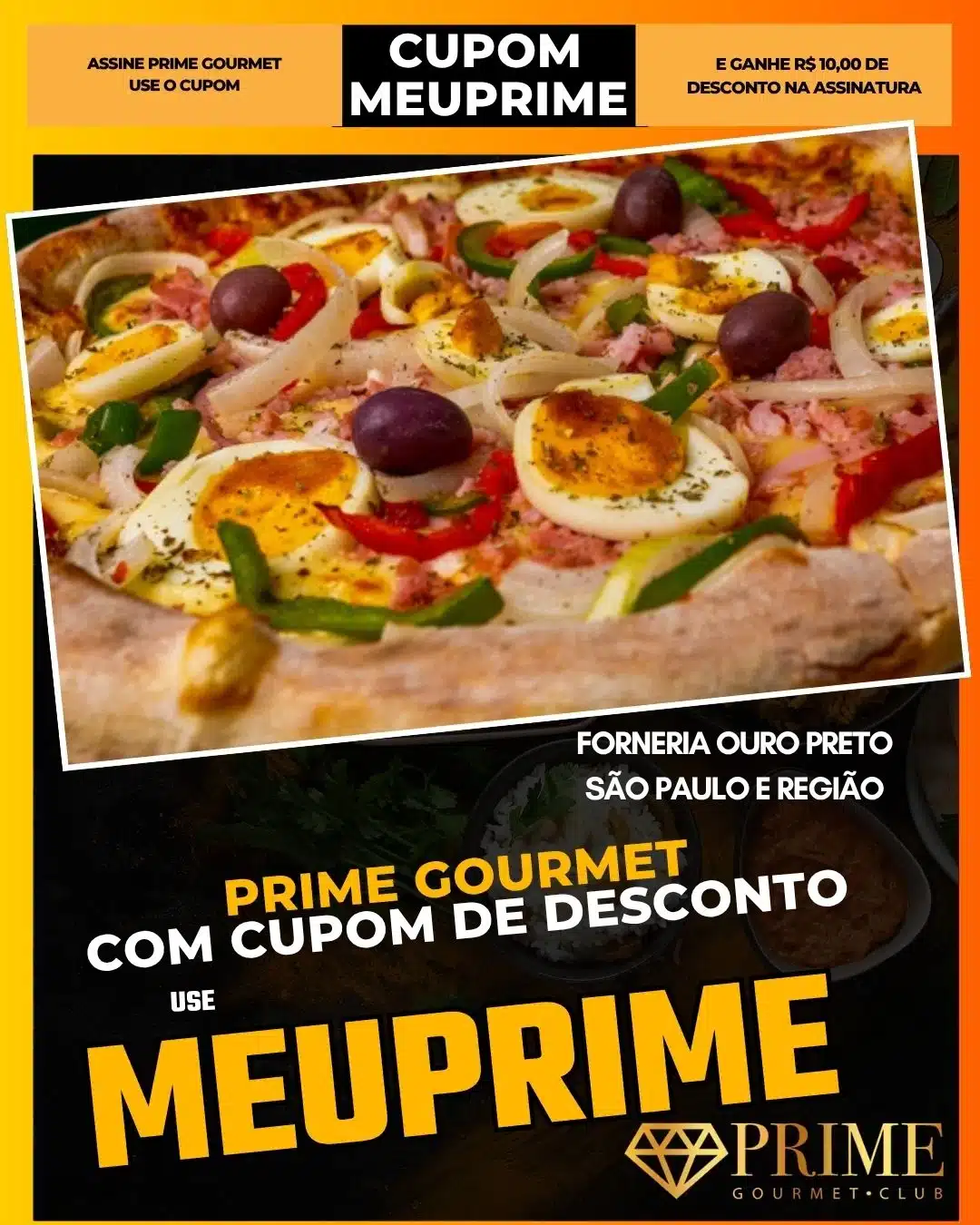 prime gourmet cupom meuprime são paulo forneria ouro preto