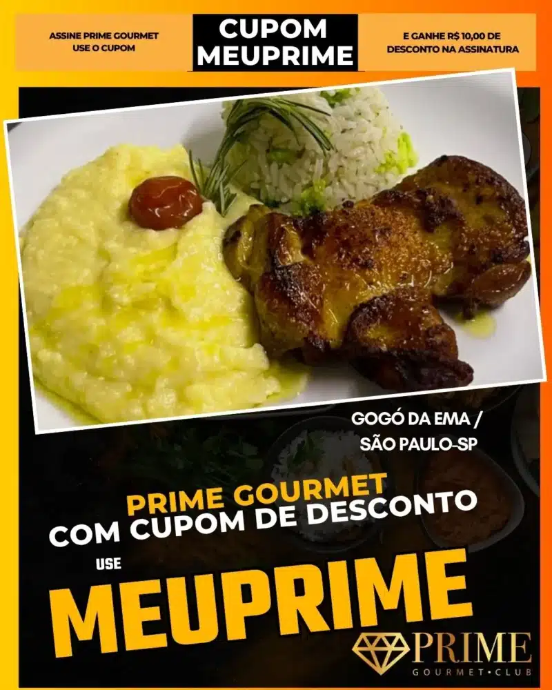 prime gourmet cupom meuprime são paulo gogó da ema
