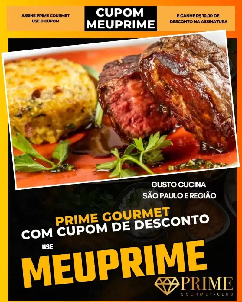 prime gourmet cupom meuprime são paulo gusto cucina