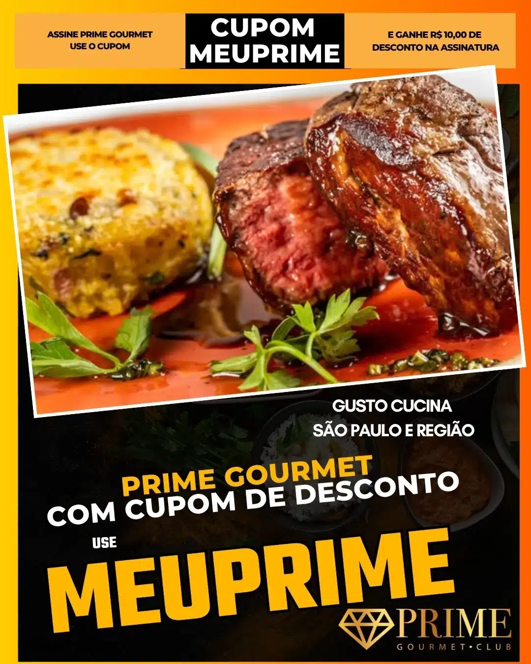 prime gourmet cupom meuprime são paulo gusto cucina