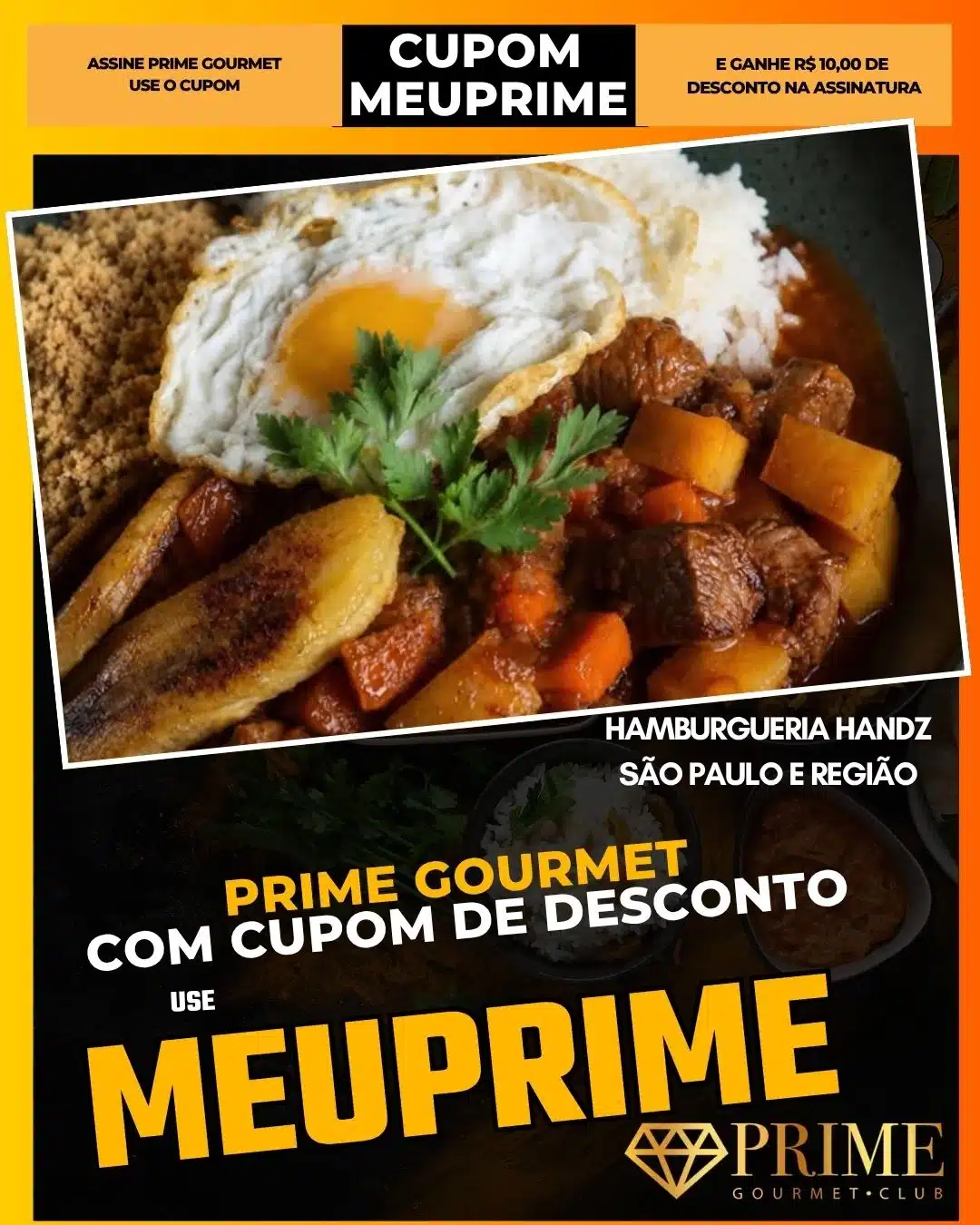 prime gourmet cupom meuprime são paulo hamburgueria handz
