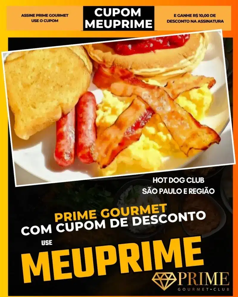 prime gourmet cupom meuprime são paulo hot dog club