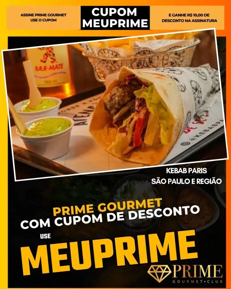 prime gourmet cupom meuprime são paulo kebab paris
